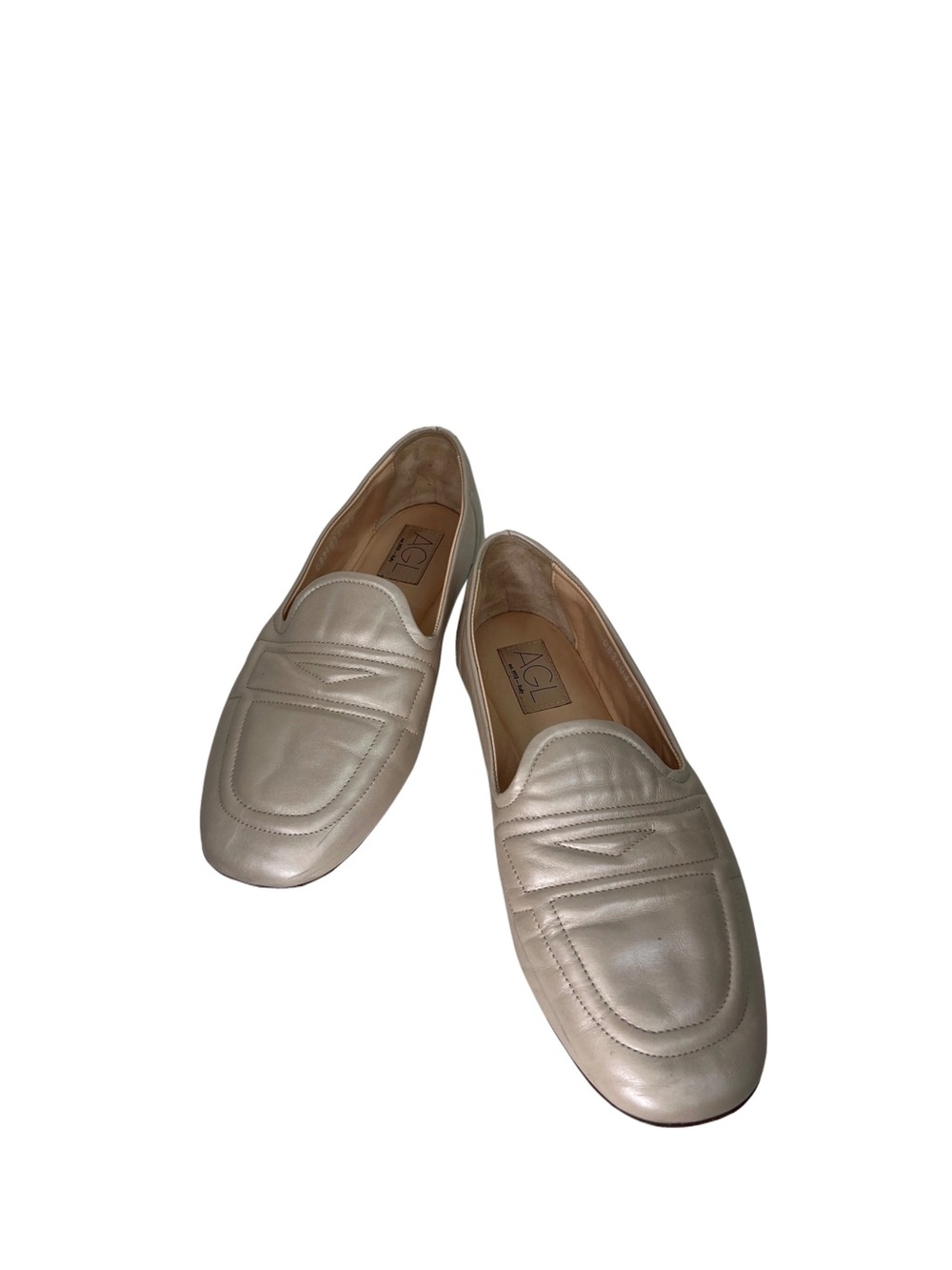 AGL Cher Stitch Leather Penny Loafer Pearl Leather Slip-On Shoes EU 40 - Picture 3 of 13